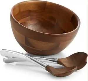 Juego de Tazones de Madera Hechos a Mano, Estilo Rústico Redondo, Artesanía Natural, Decoración del Hogar, Material de Madera Duradero - Product Image 1
