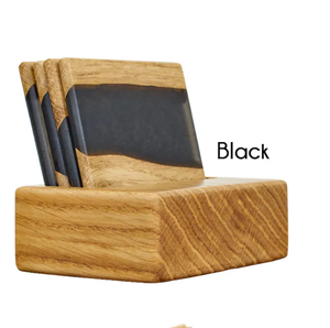 High on Demand Durable Resin Wood <b>Coasters</b> <b>Set</b> for Long-Lasting Table Protection and Decoration Premium Finish Wood Coaters <b>Set</b> - Product Image 6