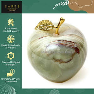 Indian Wholesale Supplier Selling Home Decoration Handmade Natural Color Elegant Apple Shape Onyx Paper <b>Weights</b> <b>for</b> <b>Sale</b> - Product Image 2
