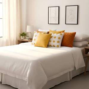 SOGA Ensemble de 6 housses de coussin rétro en velours doré et tricot diamanté orange brûlé, pour un intérieur douillet et décoratif - Product Image 6