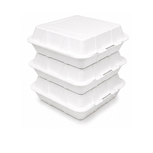 Tapa para Contenedor de Alimentos Desechable de Bagazo, Diseño Moderno, Biodegradable, Reciclable, Capacidad de 35oz, para Pasteles, Bodas, Navidad - Product Image 2