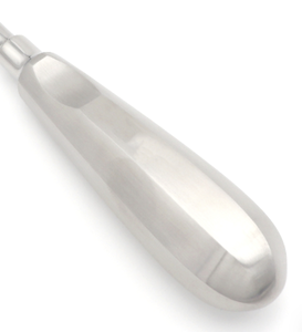 Bernard Root Tip Elevator Left Angled 4mm 15.5cm Bayonet Syndesmotome Instrument d'extraction dentaire à manche creux chirurgical - Product Image 3
