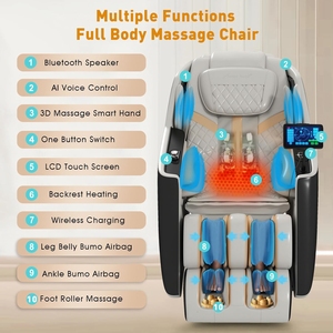 Fauteuil de massage professionnel de luxe pour entrepôt, électrique, à bascule, zéro gravité, shiatsu, confortable, pour le corps - Product Image 6