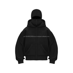 Fabrication sur mesure de sweats à capuche avec cagoule, fermeture éclair, unisexe, vierge, impression puff, ensemble - Product Image 2