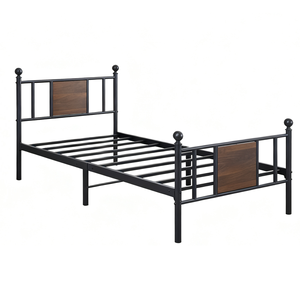 <span class=keywords><strong>Lit</strong></span> double en <span class=keywords><strong>fer</strong></span> forgé avec cadre en acier pour chambre à coucher ou salon - Product Image 2