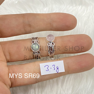 แหวนเงินแท้ 925 ลายดอกไม้ ดีไซน์กว้าง ปี 2026 แหวนผู้หญิงประดับมูนสโตนสีฟ้าไฟ ดีไซน์เก๋ไก๋ทันสมัย - Product Image 2