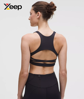 XEEP Soutien-gorge de sport pour femme de haute qualité XC-SB-192, uni, simple, respirant, bretelles réglables, coussinets amovibles, maintien élevé, séchage rapide