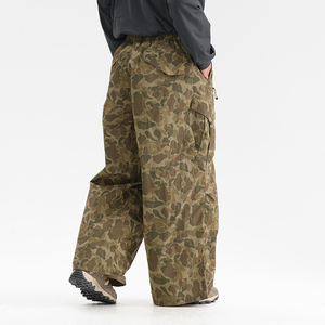 <span class=keywords><strong>Pantaloni</strong></span> Cargo Unisex Mimetici per Esterni, Impermeabili in Tessuto Ripstop, Vestibilità Ampia <span class=keywords><strong>con</strong></span> Tasche Multiple e Design <span class=keywords><strong>con</strong></span> Orlo Regolabile - Product Image 4