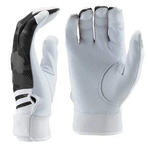 Guantes de Béisbol Personalizados de Cuero Blanco Antideslizantes con Palma de Alto Agarre para Jóvenes, Guantes de Softbol para Exteriores - Product Image 1
