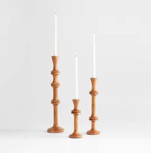 Luxury <b>Rustic</b> Wooden Candle Holder Handmade Wood Candle Stand Decorative Centerpiece For Festival Gifting And Home Decoration - Product Image 4