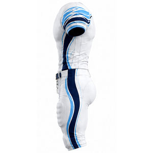 Uniforme de football américain personnalisé pour adultes, respirant, en polyester, vêtements d'équipe, logo personnalisé, nom de l'équipe, numéro, imprimé par transfert thermique - Product Image 2
