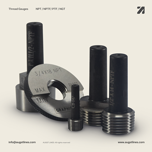 Calibrador de Roscas NPT, NPT 1/16" X 27TPI, NPT 1/8" X 27TPI, Calibrador Básico y de Extremos Mínimos/Máximos L1 L3 ANSI ASME ISO, Calibrado para Tuberías Cónicas - Product Image 1