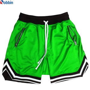 Shorts de basketball personnalisés Nouvelle Collection Homme Vintage Streetwear Respirant Broderie Frontale Rétro Uni Double Maille Élastique - Product Image 3