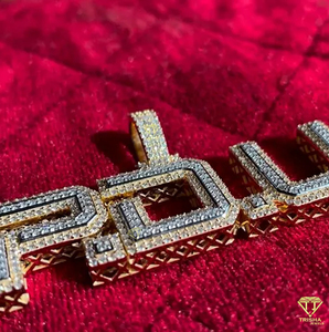 Custom " PDU " <b>Name</b> <b>Chain</b> Bling Pendant Gold Finish Hip Hop Necklace Trendy Jewelry Gift - Product Image 5