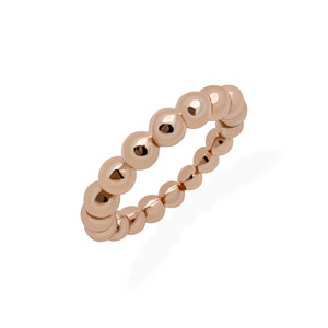 Fine Jewelry 925 Sterling <b>Silver</b> Rose Gold Plated Vintage Minimalist Ball Bead <b>Ring</b> for Women <b>Adjustable</b> Wedding <b>Ring</b> - Product Image 1