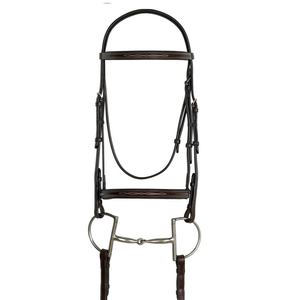 Bridon de dressage JOYA Hanoverian pleine taille en cuir rembourré avec pierre bleue et rembourrage - Product Image 4