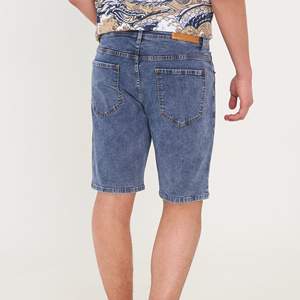 Men's Washed High Waist Jean <b>Shorts</b> Cotton Denim Relaxed Fit Casual Summer Waterproof Eco-Friendly Custom Branding OEM ODM - Product Image 2