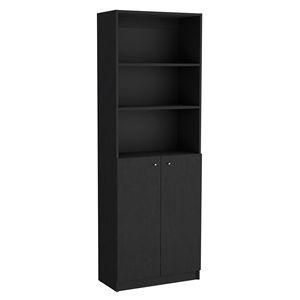 Set da soggiorno 3 pezzi nero con 3 librerie mobili eleganti per l'arredamento della casa - Product Image 4