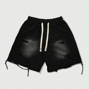 Pantalones Cortos Personalizados Estilo Vintage con Lavado Ácido, Casuales de Verano para Hombre y Mujer, 100% Algodón, Transpirables, Antiarrugas, Ecológicos, Ropa Urbana, Gimnasio - Product Image 1