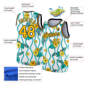 Camisetas de Baloncesto de Alta Calidad para Hombre con Bordado y Estampado por Transferencia Térmica, Camisetas de Equipo para Deportes de Verano - Product Image 2