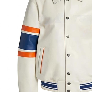 Custom Fraternity & Sorority Wholesale <b>Real</b> <b>Leather</b> Slim Fit Summer <b>Jacket</b> Summer Wear Custom Made | Wholesale Custom Production - Product Image 3
