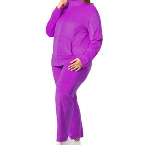 Vêtements de sport en gros, survêtement uni pour femmes, survêtement de course de haute qualité pour femmes, survêtement pour femmes avec logo brodé - Product Image 4