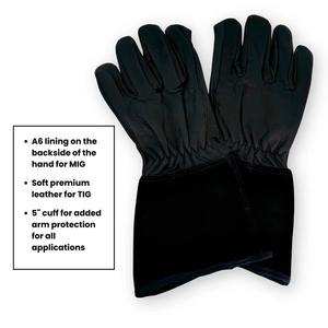 Gants de soudage TIG de haute qualité, résistants à la chaleur, en cuir, fabrication en gros, gants de soudage TIG de sécurité, fabriqués au Pakistan - Product Image 6