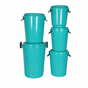 Fût en plastique bleu de 25 L en PP de qualité alimentaire, hermétique, multi-usages, style industriel, facile à nettoyer, avec couvercle sécurisé, recyclable, pour usine - Product Image 3