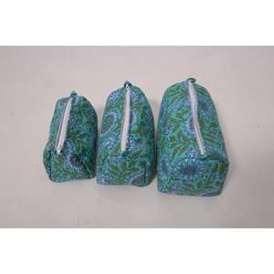 Bolsa de Maquillaje con Estampado Floral de Algodón, Bolsa de Cosméticos Floral, Organizador de Maquillaje con Cierre, Regalo para Mujer - Product Image 3