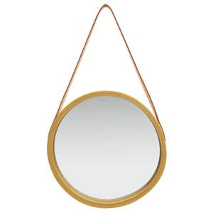 Miroir mural rond doré avec cadre en métal, design moderne pour la décoration intérieure - Product Image 3