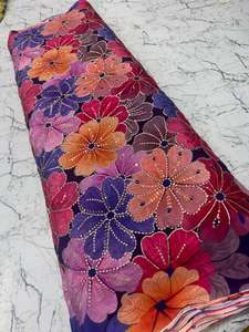 Premium position print with embroidery fabric is a modern textile designed for stylish fashion and <b>garment</b> collections This fabr - Product Image 1