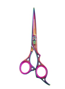 Professional Right-Handed Hair Cutting Scissors Rainbow Beauty Salon <b>Razor</b>-Sharp Blades 32 Teeth Stainless Steel Ceramic Handle - Product Image 2