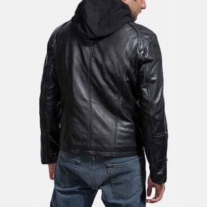 Nueva Llegada 2026 Chaqueta de Cuero Personalizada para Hombre, Chaqueta de Motociclista de Cuero de Oveja Original con Cuello Alto y Logotipo Frontal - Product Image 5