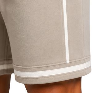 Mens Stone Grey <b>White</b> Sleeveless Hooded Tracksuit <b>Set</b> Custom Logo <b>Gym</b> Fitness Training Sports Hoodie And Shorts Activewear - Product Image 3