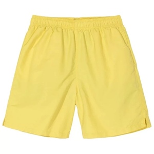 Pantalones cortos deportivos de color negro para hombre, pantalones cortos de verano personalizados de color sólido, pantalones cortos de baño de secado rápido para hombre - Product Image 3
