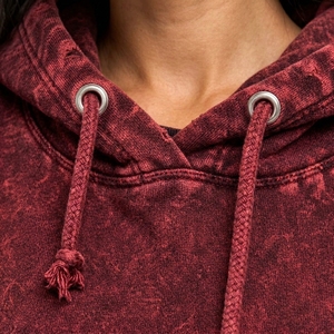 Women’s distressed pullover hoodie with vintage fading, soft fabric, relaxed fit, and <b>rugged</b> accents for effortless casual - Product Image 6