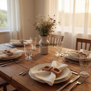 Anillo para Servilletas de Madera Premium Hecho a Mano, Decoración de Mesa de Comedor, Accesorios de Lujo para Mesa de Boda de Hotel por Tradebyd - Product Image 5