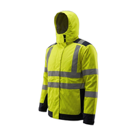 Ensemble de vêtements de travail haute visibilité unisexe, vert lime, uniforme de sécurité réfléchissant certifié CE, logo personnalisé, veste à manches longues en coton