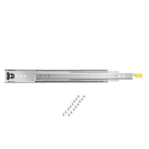 Guide per cassetti per impieghi gravosi da 16 pollici, 1 paio, con cuscinetti a sfera bloccabili, a 3 sezioni, estensione completa, montaggio laterale, capacità di carico 250 libbre - Product Image 1