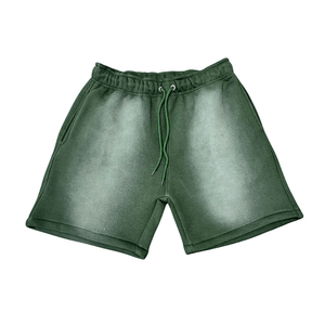 Shorts en velours délavé pour homme, avec cordon de serrage, taille élastique, style streetwear décontracté, multicolores, vente en gros, logo personnalisé OEM - Product Image 2