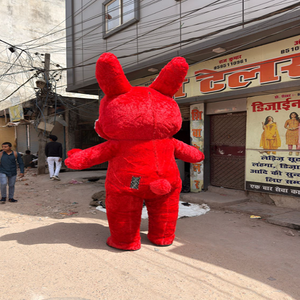 Disfraz de Mascota de Conejo Rojo Personalizado Shiva Tailor, Traje de Personaje Animal de Peluche en Stock para Adultos, Ideal para Eventos y Promociones - Product Image 3