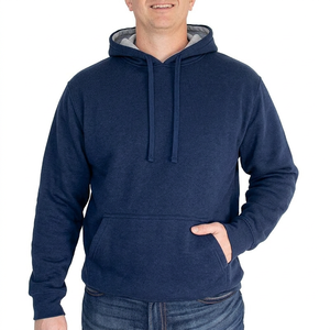 Sudadera con Capucha Gris para Hombre, 100% Algodón, Felpa, Estilo Casual, Corte Regular, Color Sólido, Diseño con Bolsillo, Ropa de Otoño, Ecológica - Product Image 3