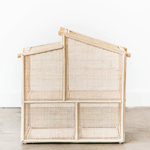 Estantes de Almacenamiento de Mimbre Natural Minimalistas para Casa de Muñecas, Aptos para Niños, Hechos a Mano en Vietnam - Product Image 3