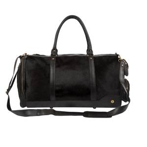 Sac de voyage en cuir véritable de qualité supérieure avec fermeture éclair, grande capacité, sac de week-end, sac de nuit LHODB-0117 - Product Image 3