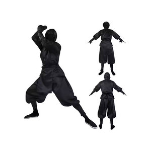 Tenue d'arts martiaux haut de gamme à manches longues, design noir imprimé, costume de ninja, dernière édition, prix abordable, ensembles d'uniformes de ninja - Product Image 6