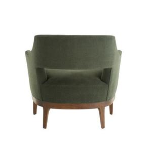 Sillón Moderno Tapizado con Patas de Madera Maciza, Mueble de Salón, Silla de Ocio de Tela, para Dormitorio de Hotel, de Alta Gama - Product Image 4
