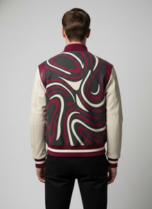 Vestes de baseball personnalisées à manches longues pour hommes, 100% laine, avec patchs en chenille, logo personnalisé, design sur mesure - Product Image 5