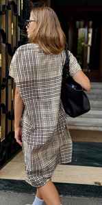 Kaftan en coton à imprimé géométrique style bohème chic, léger, idéal pour l'été - Product Image 4