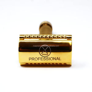 XPERSIS Professional PRO - Maquinilla de Afeitar de Seguridad para Hombre, Doble Filo, Hecha a Mano con Acero Alemán, Dorada - Product Image 2