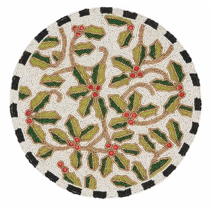 Recién llegado, mantel de mesa con cuentas de cristal Floral moderno, placa de cargador hecha a mano para banquetes de boda, precio al por mayor - Product Image 6